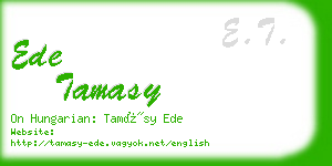 ede tamasy business card
